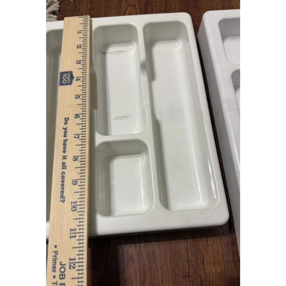 Silverware Tray Plastic Flatware Organizer Kitchen Drawer Lot Wheels Nice!